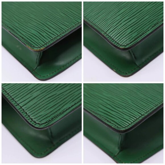 LOUIS VUITTON Epi Montaigne 27 Clutch Bag Green - Picture 16 of 16